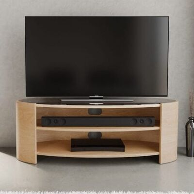 Elliptic Deluxe Media Units - oak-natural Medium 125cm wide - for TVs up to 55"