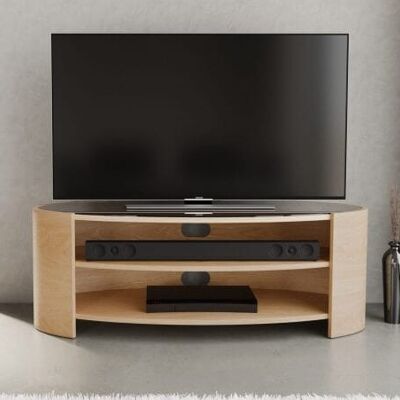 Elliptic Deluxe Media Units - walnut-natural Large 140cm wide - for TVs up to 60"