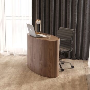 Elliptic Desks - noyer naturel - noyer noir Elliptic Desk Small 110cm 4
