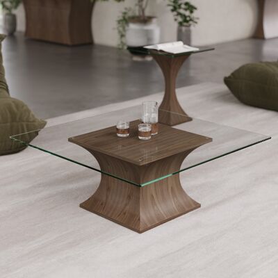 Tavolini Estelle - Tavolino Estelle rovere naturale quadrato 100 cm x 100 x m