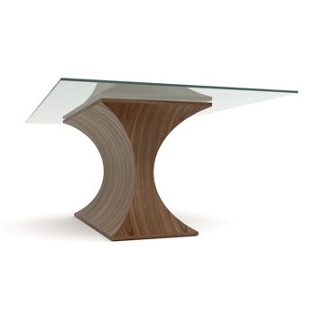 Tables à manger Estelle - Chêne naturel Medium 210 x 110cm Rectangulaire verre 3