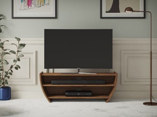 Layla Media Unit - walnut-natural 125cm wide - for TVs up to 55"