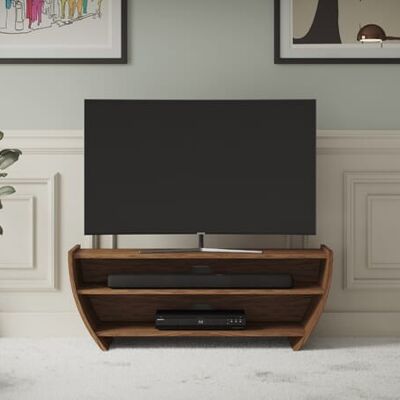 Mueble multimedia Layla - nogal-natural de 125 cm de ancho - para televisores de hasta 55"