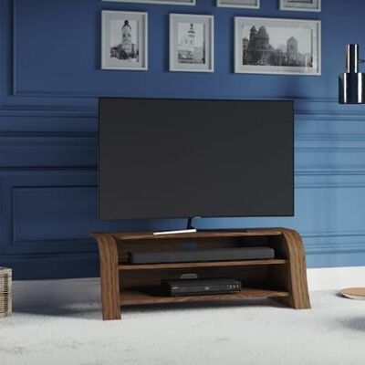 Lexi Media Unit - noyer naturel 125cm de large - pour téléviseurs jusqu'à 55"