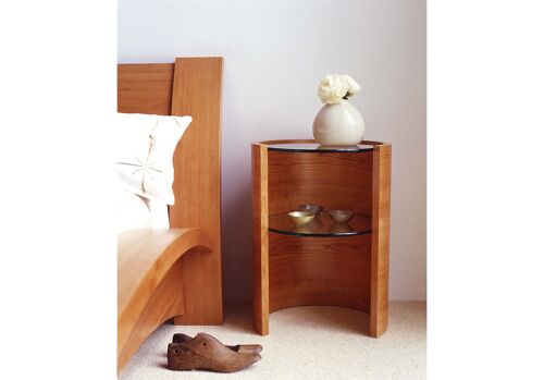 Orbit Bedside Table - oak-natural 40cm high