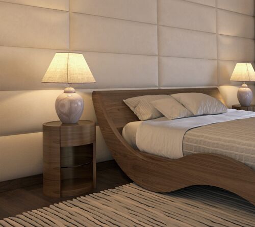 Orbit Bedside with Drawer - walnut-natural