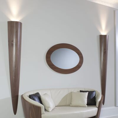 Pebble Wall Light - walnut-natural