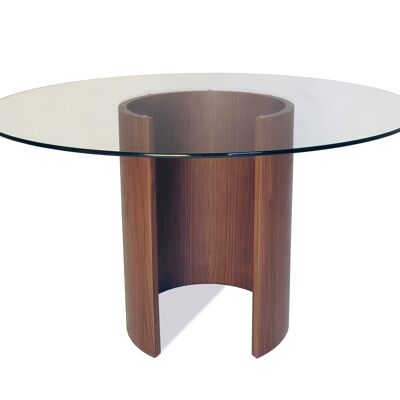 Saturn Mesas de comedor - roble-natural - nogal-natural Grande 140cm Redonda