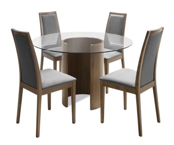 Tables à manger Saturn - chêne naturel - wengé Medium 130cm Round 2