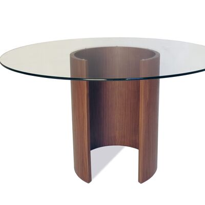 Saturn Dining tables - oak-natural - zebrano Small 120cm Round