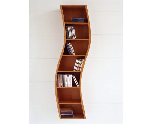 Slinky CD/DVD Shelves - walnut-natural