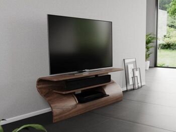 Surge TV Media Table - chêne naturel Large 150cm - pour téléviseurs jusqu'à 65"