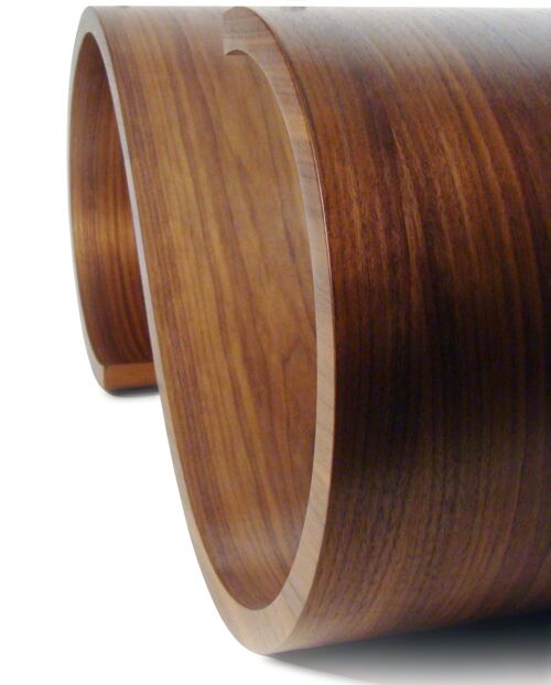 Swirl Coffee Table - walnut-natural Oval glass medium 145 x 100cm