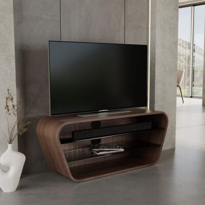 Mueble multimedia Swish para TV - roble natural Pequeño de 120 cm de ancho - para televisores de hasta 50"