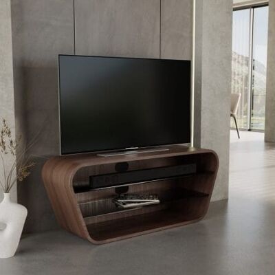 Swish TV Media Unit - walnut-natural Large 135cm wide - for TVs up to 60"