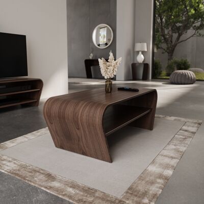 Taper Coffee Table - walnut-natural