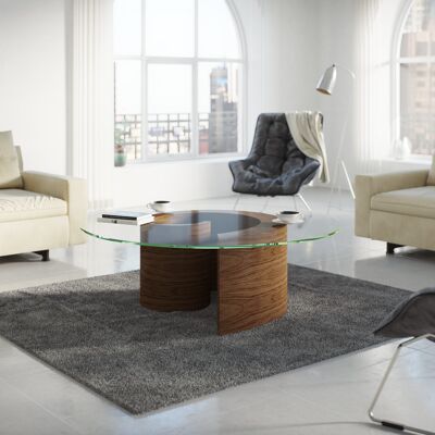 Whirl Coffee Table - walnut-natural (145x100cm-34051)