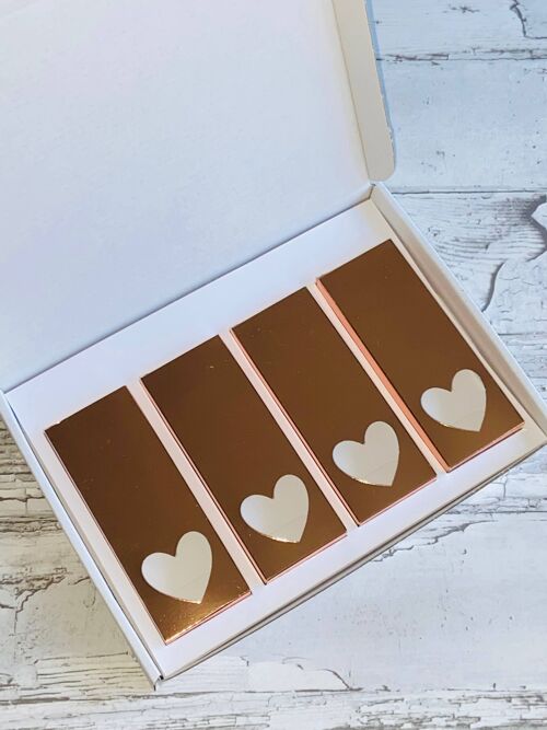 Wax Melt Snap Bar Gift Box – Rose Gold Single Heart