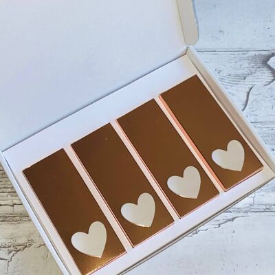 Caja de regalo Wax Melt Snap Bar – Corazón individual de oro rosa