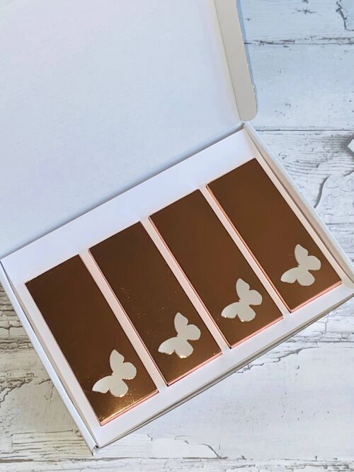 Wax Melt Snap Bar Gift Box – Rose Gold Butterfly
