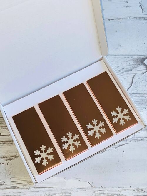 Wax Melt Snap Bar Gift Box – Rose Gold Snowflake