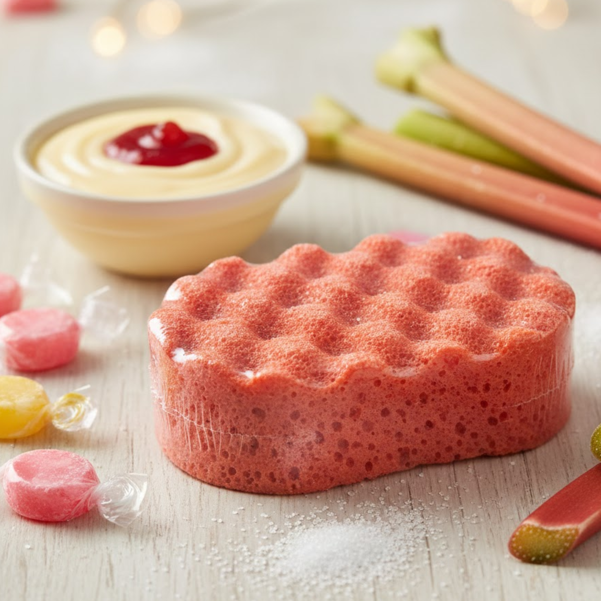 Rhubarb & Custard Soap Sponge