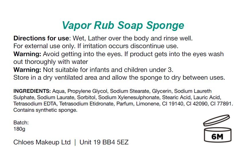 Vapour Rub Soap Sponge