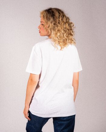 Le t-shirt brodé en coton bio - Blanc 2