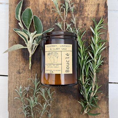 Rosemary, Lavender & Clary Sage Essential Oil Candle Small