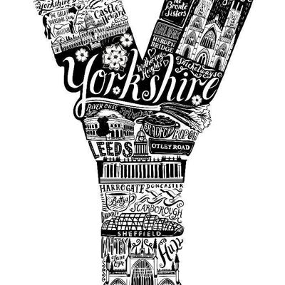 Yorkshire - Unframed A4 Location Letters Print