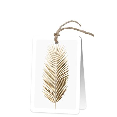 Grusskarte Pure, "Blanco: Golden palm"