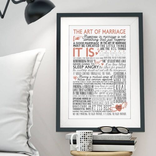 The Art of Marriage Print - Anniversary or Valentine's Gift | A4 Unframed