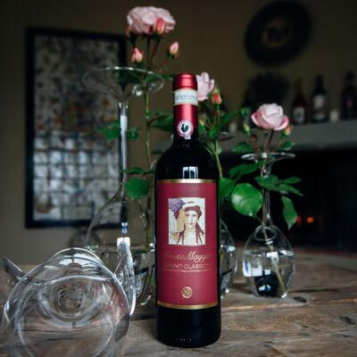 Montemaggio - Organic Tuscan Dry Red Wine | Chianti Classico di Montemaggio | Long Aging | DOCG | Fresh and Rich in Taste | Merlot/Sangiovese | 0.75L