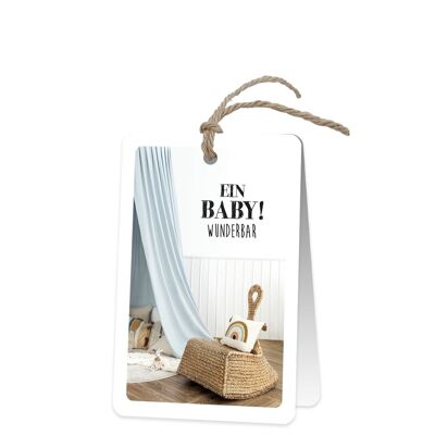 Grusskarte Pure, "Ein baby! Wunderbar"