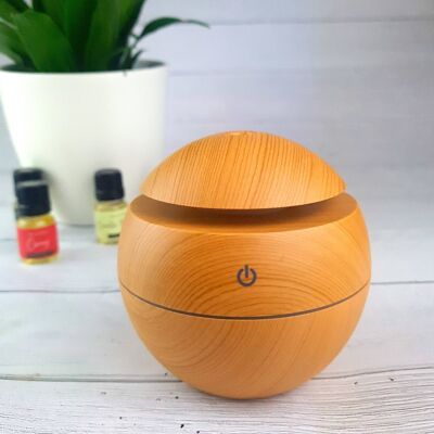 Round Wood Grain Aroma Diffuser