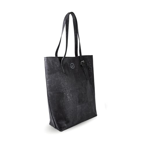 Amadora - Black Stuctured Tote Bag