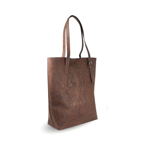 Amadora - Brown Stuctured Tote Bag
