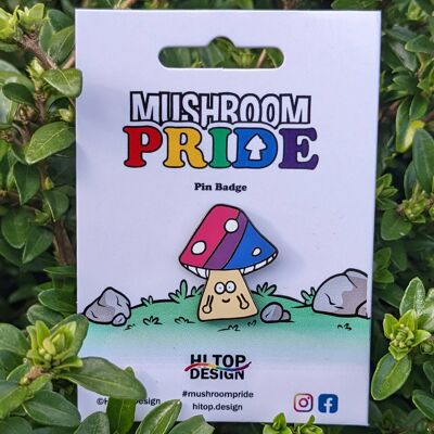 Bisexual Mushroom Pride Pin | LGBT | LGBTQIA+ | Gay Pride