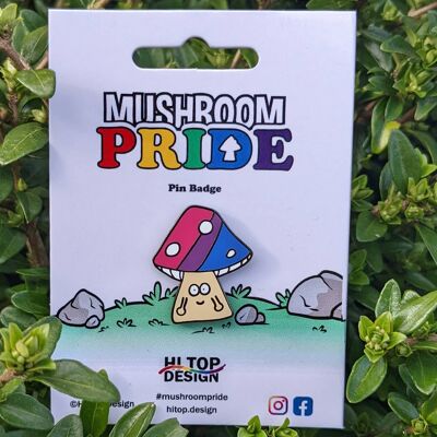 Spilla dell'orgoglio del fungo bisessuale | LGBT | LGBTQIA+ | Gay Pride