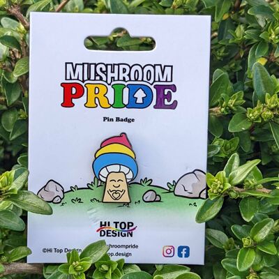 Pansexual Mushroom Pride Pin | LGBT | LGBTQIA+
