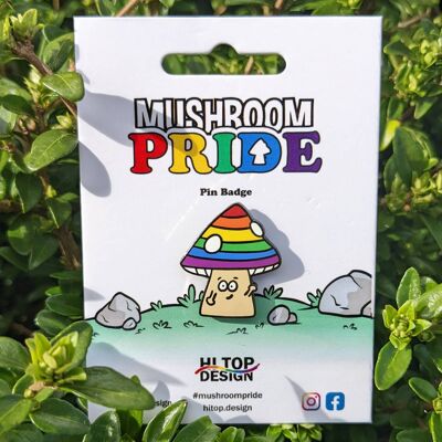 Rainbow Mushroom Pride Pin | LGBT | LGBTQIA+ | Gay Pride