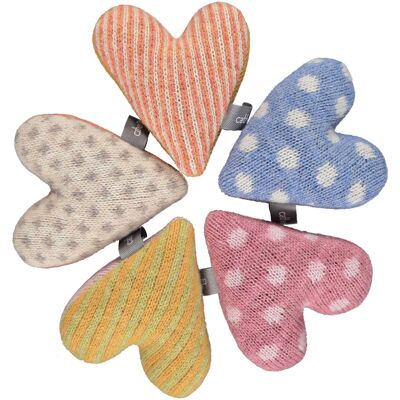 Mini Lavender Hearts  - pastel mix