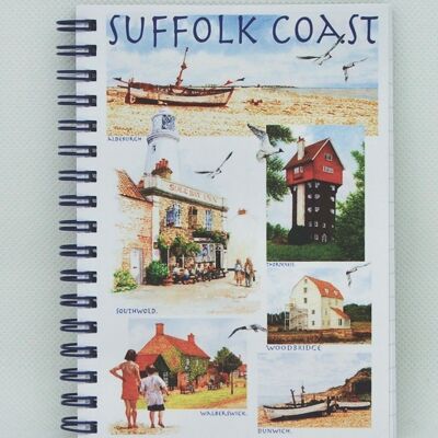 A6-Notizbuch, Küste von Suffolk.
