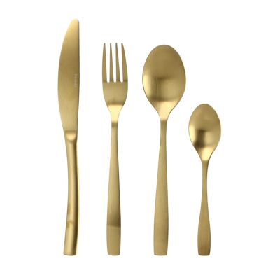 Cutlery file 24 pieces in gold-colored stainless steel