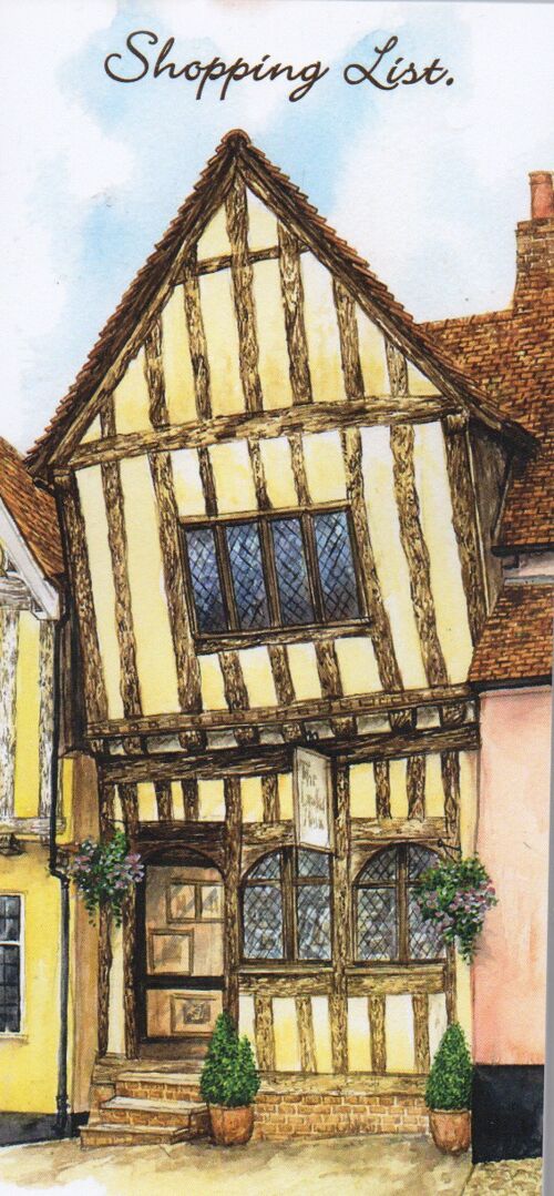 Shopping List. Crooked House. Suffolk.