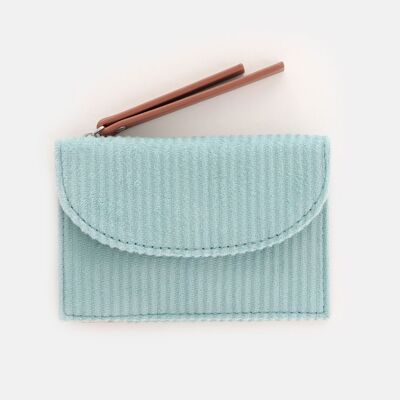 Blue Jumbo Cord Cardholder Coin Purse