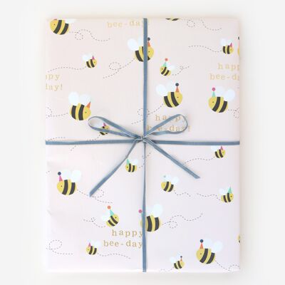Bee Print Flat Wrap