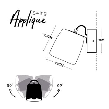 Applique murale SWING Anthracite 6