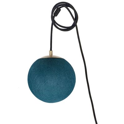 Suspension Nomade Apapa Laiton - Bleu paon