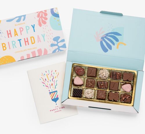 Happy Birthday Praline Chocolate Box